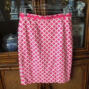 Boden Pink & Cream Preppy Skirt